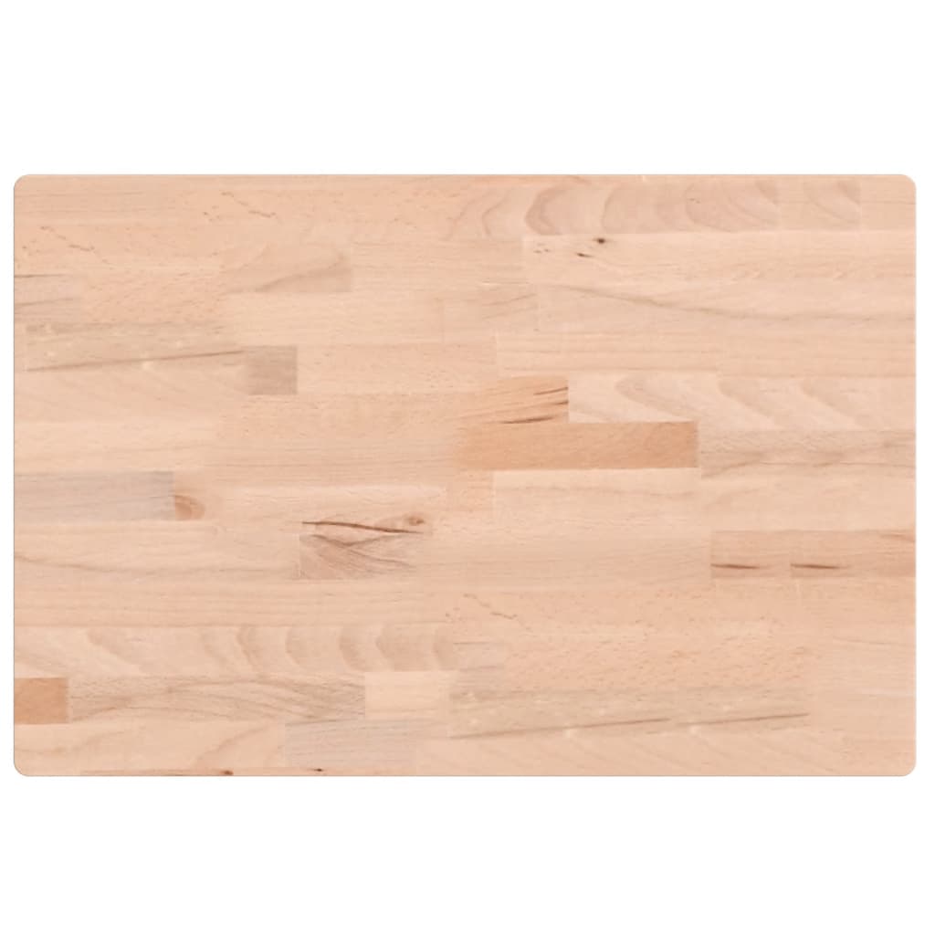 vidaXL Table Top 60x40x2.5 cm Rectangular Solid Wood Beech 2