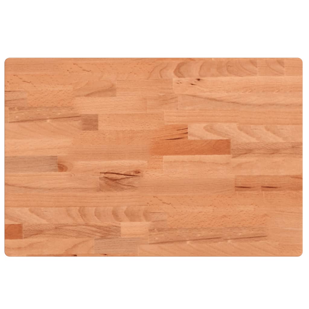 vidaXL Table Top 80x40x4 cm Rectangular Solid Wood Beech 2
