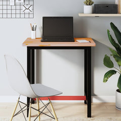 Workbench 80x55x81,5 cm Solid Wood Beech and Metal 80 x 55 x 81.5 cm