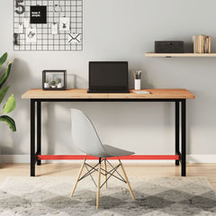 Workbench 80x55x81,5 cm Solid Wood Beech and Metal 150 x 55 x 81.5 cm