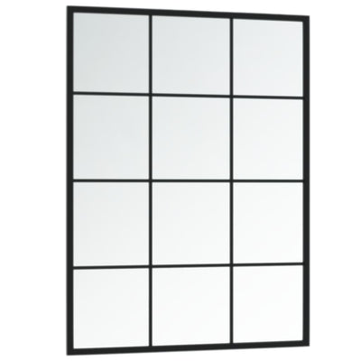 Wall Mirrors 2 pcs Black 80x60 cm Metal