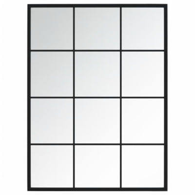 Wall Mirrors 3 pcs Black 80x60 cm Metal