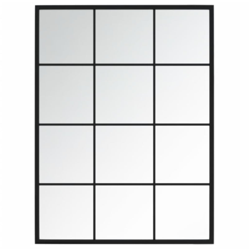 Wall Mirrors 3 pcs Black 80x60 cm Metal