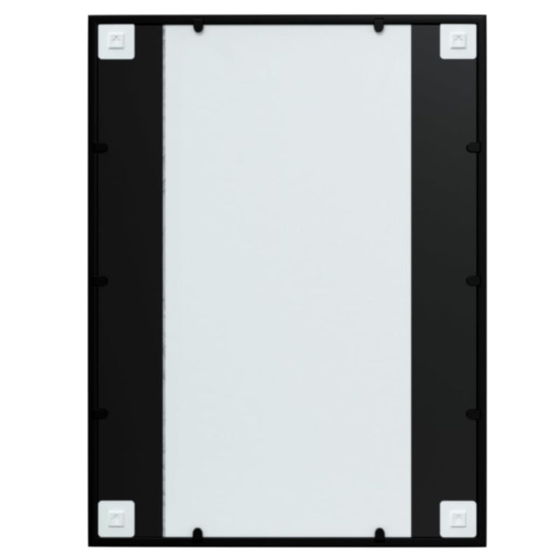 Wall Mirrors 3 pcs Black 80x60 cm Metal