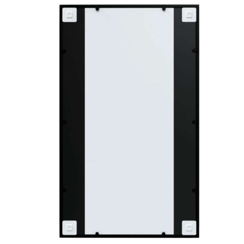 Wall Mirrors 6 pcs Black 100x60 cm Metal