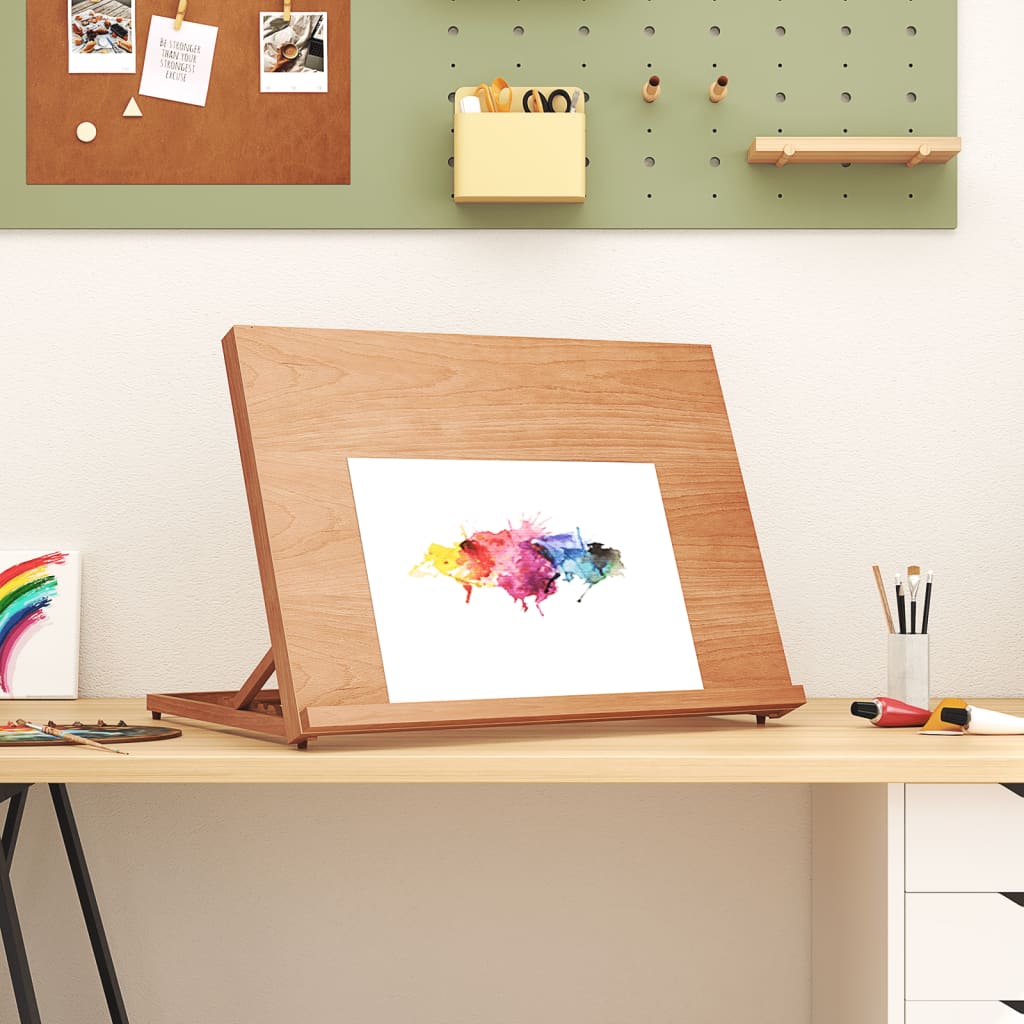 vidaXL Table Easel 65x48x7 cm Solid Beech Wood 1