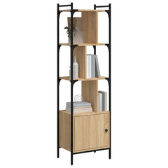 vidaXL Bookcase with Door Sonoma Oak 44.5x30x154.5 cm Engineered Wood 3