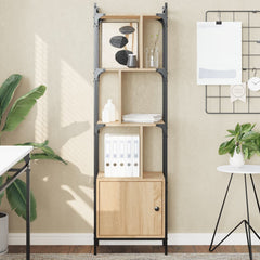 vidaXL Bookcase with Door Sonoma Oak 44.5x30x154.5 cm Engineered Wood 1