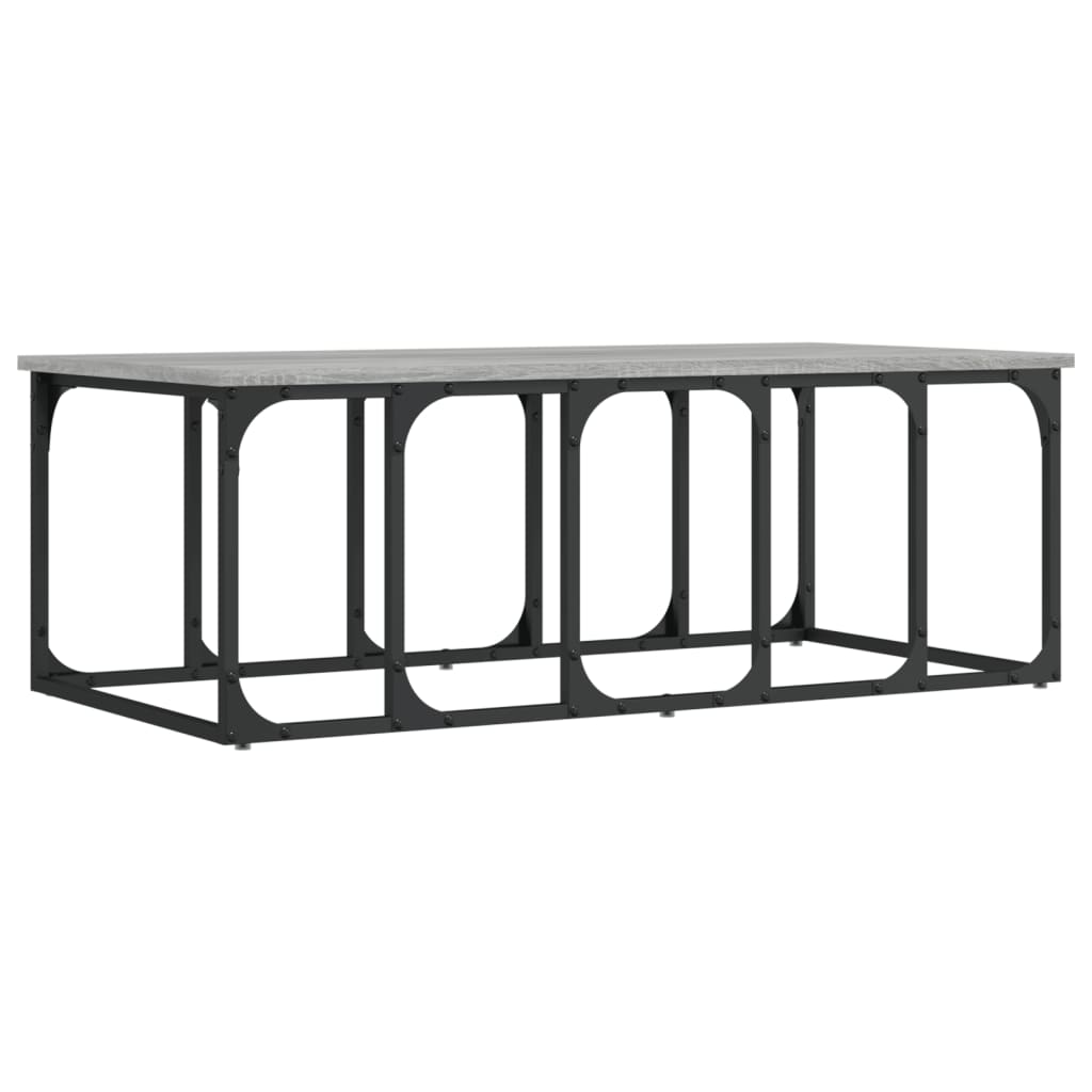 vidaXL Coffee Table Grey Sonoma 100x50x35.5 cm Engineered Wood 2