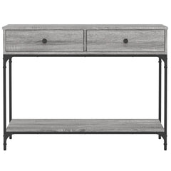 vidaXL Console Table Grey Sonoma 100x34,5x75 cm Engineered Wood 3