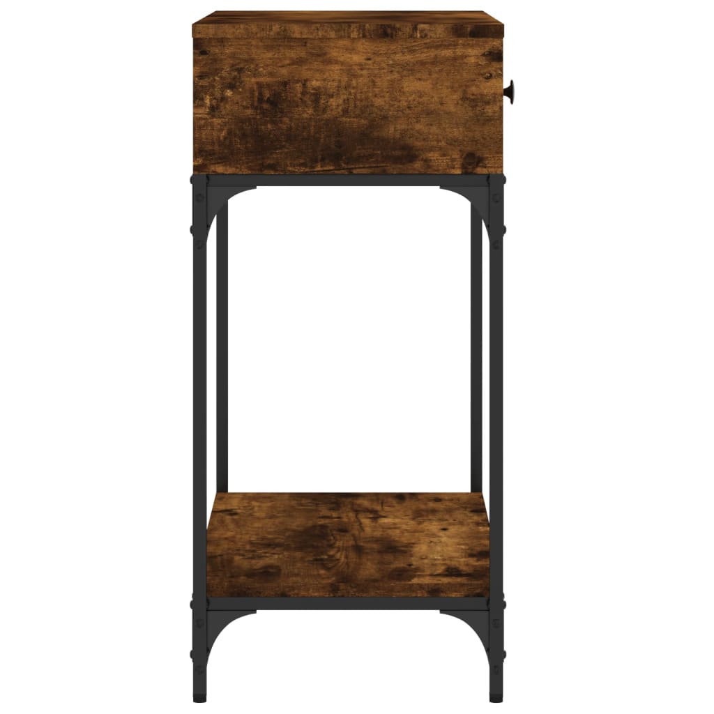 vidaXL Console Table Smoked Oak 75x34,5x75 cm Engineered Wood 6