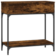 vidaXL Console Table Smoked Oak 75x34,5x75 cm Engineered Wood 5
