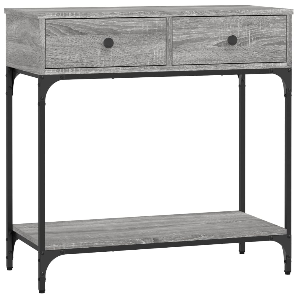 vidaXL Console Table Grey Sonoma 75x34,5x75 cm Engineered Wood 2