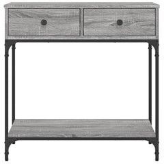 vidaXL Console Table Grey Sonoma 75x34,5x75 cm Engineered Wood 3