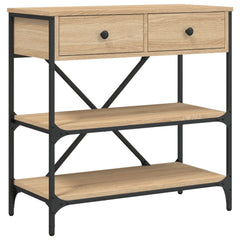 vidaXL Console Table Sonoma Oak 75x34.5x75 cm Engineered Wood 2