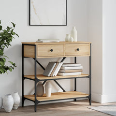 vidaXL Console Table Sonoma Oak 75x34.5x75 cm Engineered Wood 1