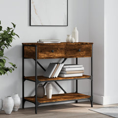 vidaXL Console Table Smoked Oak 75x34.5x75 cm Engineered Wood 1