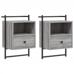 Bedside Cabinet Wall-mounted 40x30x61 cm Grey sonoma