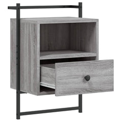 Bedside Cabinet Wall-mounted 40x30x61 cm Grey sonoma