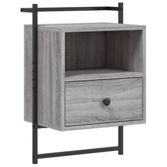 Bedside Cabinet Wall-mounted 40x30x61 cm Grey sonoma