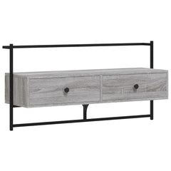 vidaXL TV Cabinet Wall-mounted Grey Sonoma 100.5x30x51 cm Engineered Wood 2