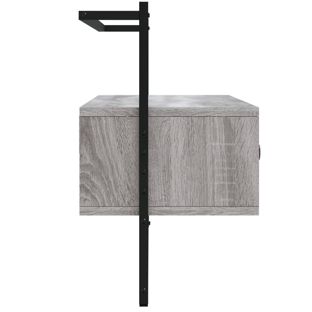 vidaXL TV Cabinet Wall-mounted Grey Sonoma 100.5x30x51 cm Engineered Wood 5