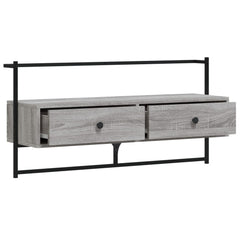 vidaXL TV Cabinet Wall-mounted Grey Sonoma 100.5x30x51 cm Engineered Wood 6