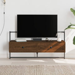 vidaXL TV Cabinet Wall-mounted Brown Oak 100.5x30x51 cm Engineered Wood 1