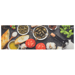 vidaXL Kitchen Rug Washable Wine & Dinner 60x180 cm Velvet 2