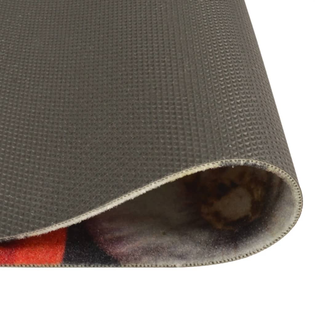 vidaXL Kitchen Rug Washable Wine & Dinner 60x180 cm Velvet 3