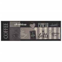 vidaXL Kitchen Rug Washable Coffee Black 60x180 cm Velvet 2