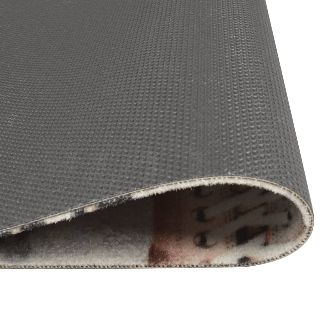 vidaXL Kitchen Rug Washable Shoezone 60x180 cm Velvet 3