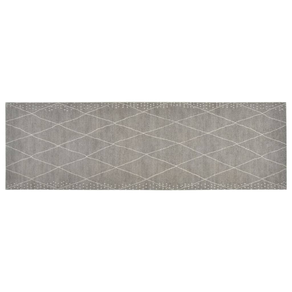 vidaXL Kitchen Rug Washable Rhombus 60x180 cm Velvet 2