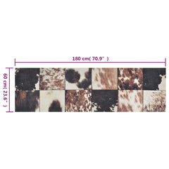 vidaXL Kitchen Rug Washable Animal Skin 60x180 cm Velvet 5