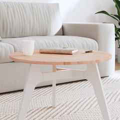 vidaXL Table Top Ø60x1.5 cm Round Solid Wood Beech 1