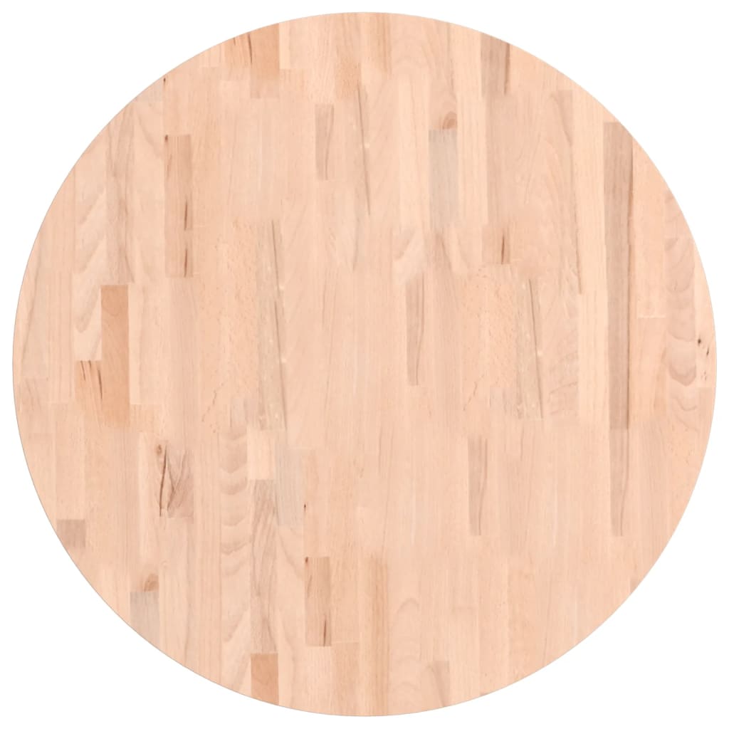 vidaXL Table Top Ø80x1.5 cm Round Solid Wood Beech 2