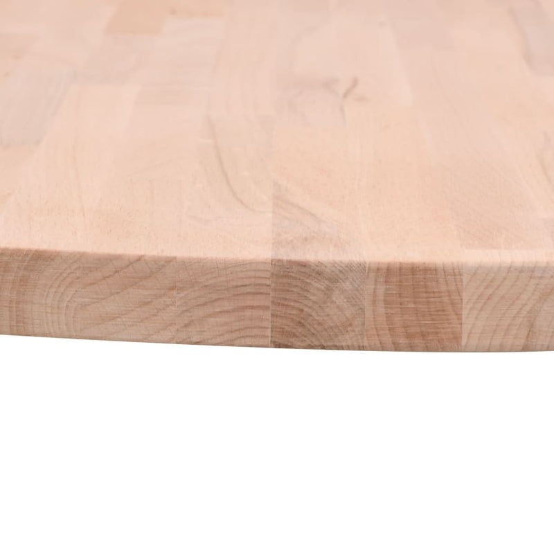 Table Top Ø90x1.5 cm Round Solid Wood Beech