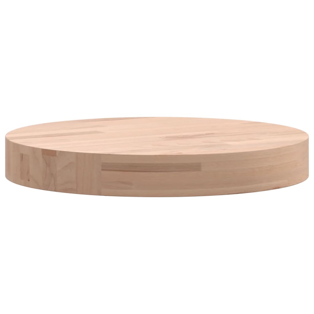 vidaXL Table Top Ø30x4 cm Round Solid Wood Beech 4