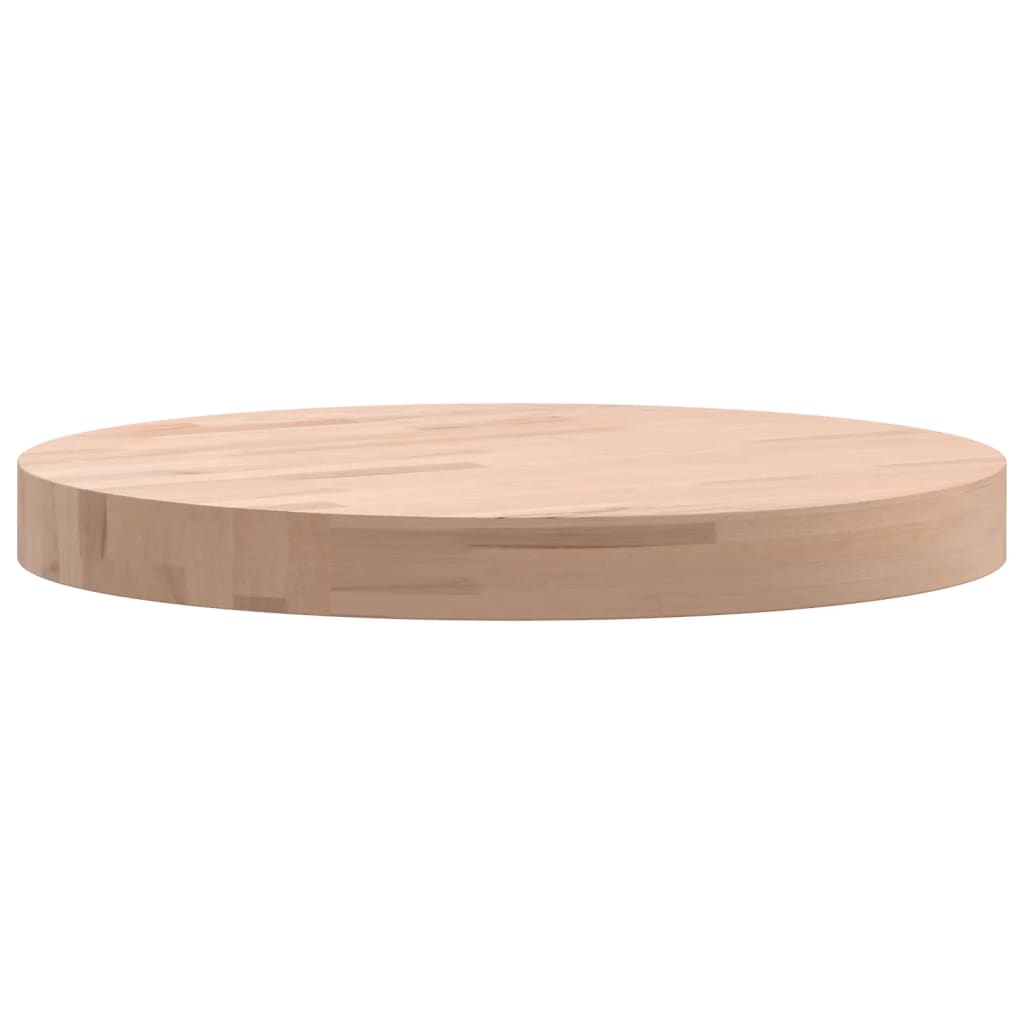 vidaXL Table Top Ø40x4 cm Round Solid Wood Beech 5
