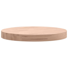 vidaXL Table Top Ø40x4 cm Round Solid Wood Beech 6