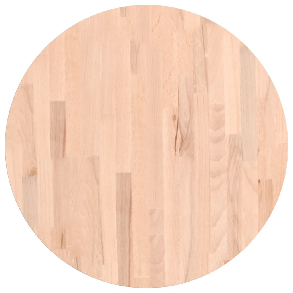 vidaXL Table Top Ø60x4 cm Round Solid Wood Beech 2