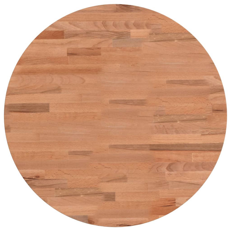 Table Top Ø50x1.5 cm Round Solid Wood Beech