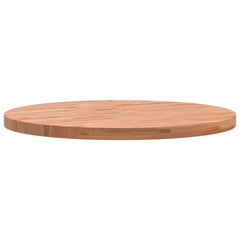 vidaXL Table Top Ø50x2.5 cm Round Solid Wood Beech 6