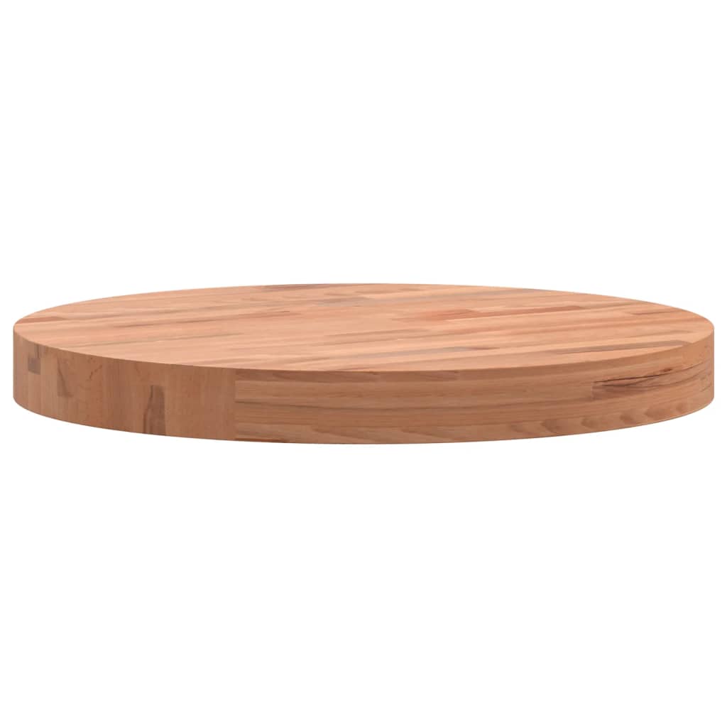 vidaXL Table Top Ø40x4 cm Round Solid Wood Beech 6