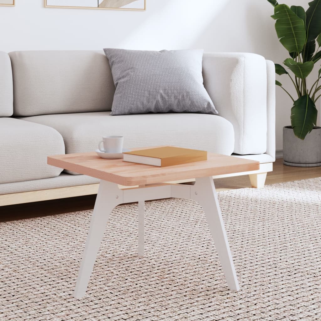 vidaXL Table Top 50x50x2.5 cm Square Solid Wood Beech 1