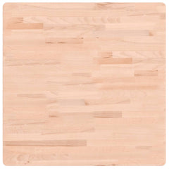 vidaXL Table Top 70x70x2.5 cm Square Solid Wood Beech 2