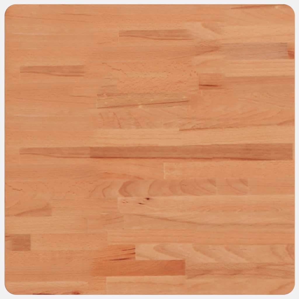 vidaXL Table Top 50x50x2.5 cm Square Solid Wood Beech 2