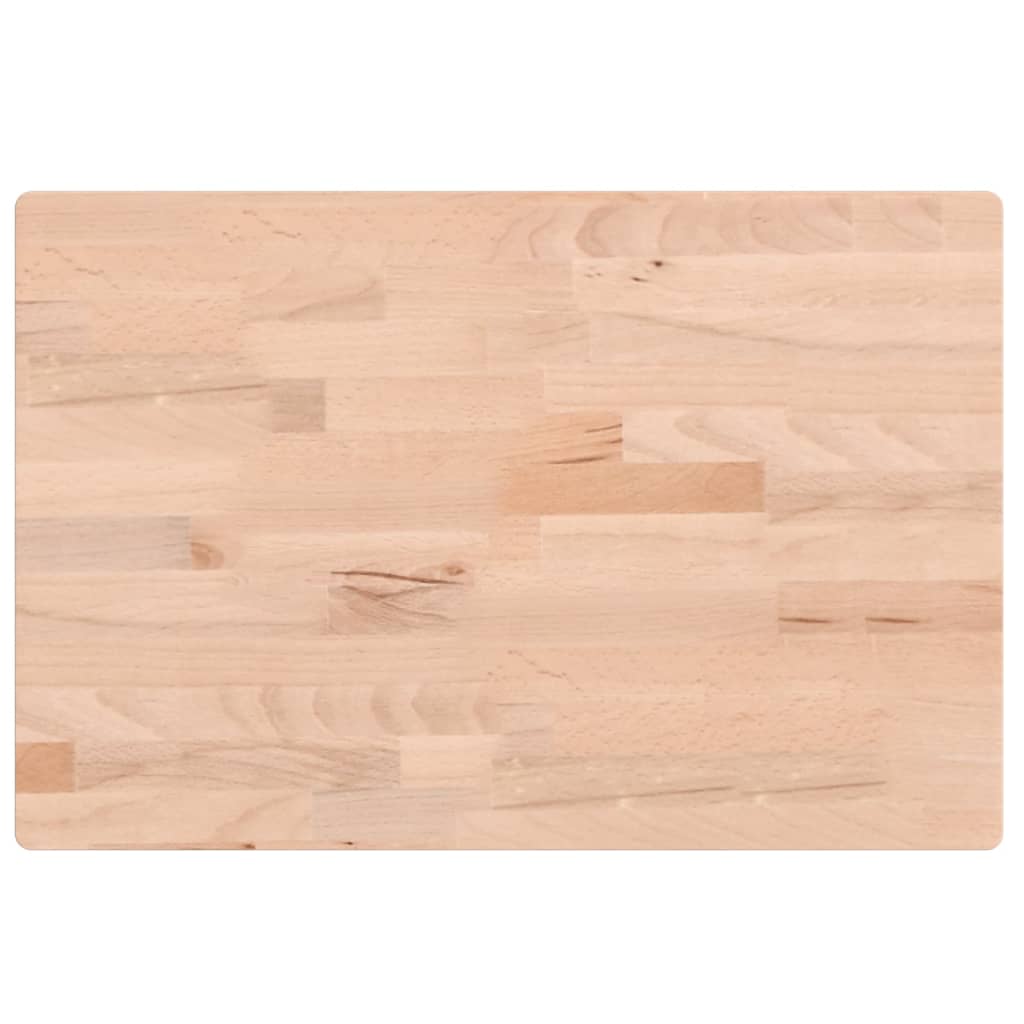 vidaXL Bathroom Countertop 60x40x2.5 cm Solid Wood Beech 2