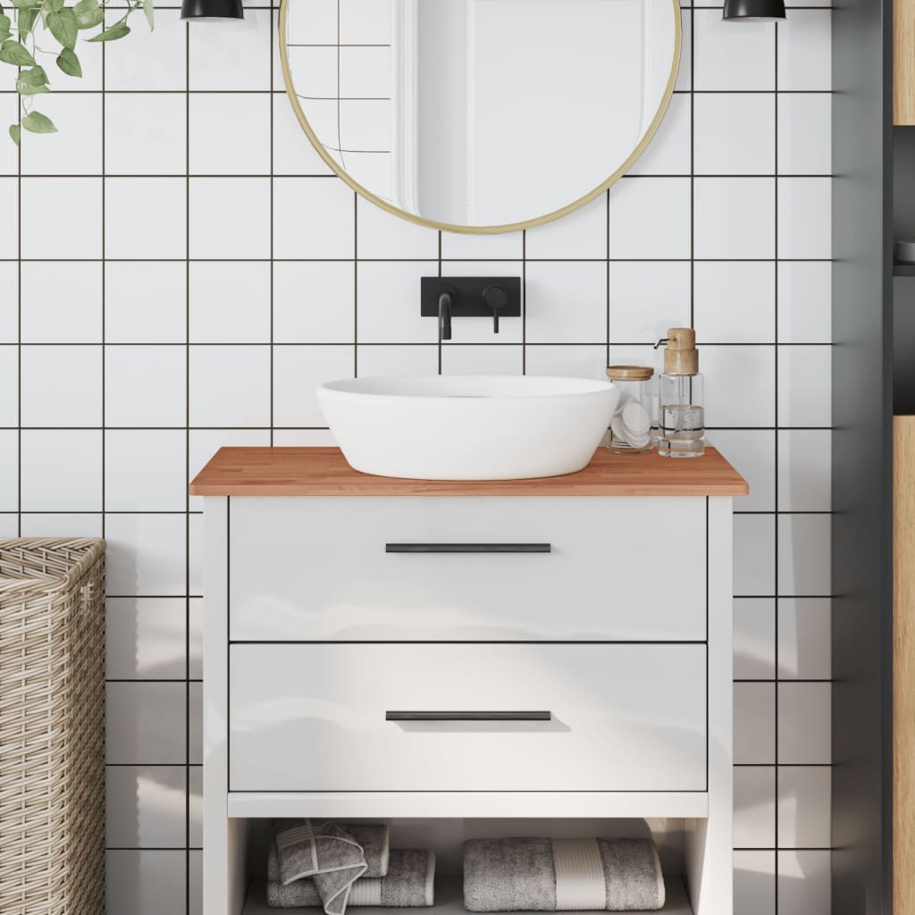 vidaXL Bathroom Countertop 80x40x1.5 cm Solid Wood Beech 1