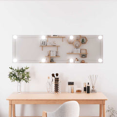 Wall Mirror with LED Lights Glass Rectangle with LEDs 30 x 100 cm